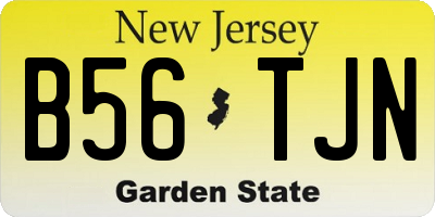 NJ license plate B56TJN