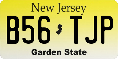 NJ license plate B56TJP