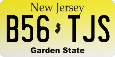 NJ license plate B56TJS