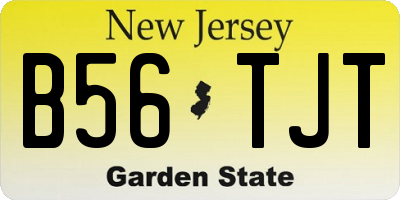 NJ license plate B56TJT