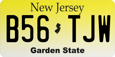 NJ license plate B56TJW