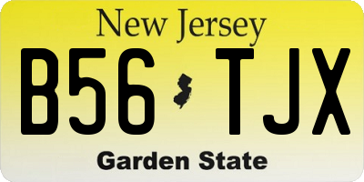 NJ license plate B56TJX