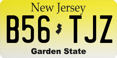 NJ license plate B56TJZ