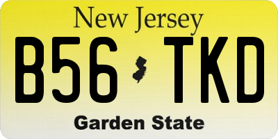 NJ license plate B56TKD