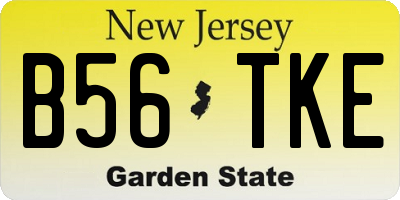 NJ license plate B56TKE