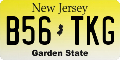 NJ license plate B56TKG