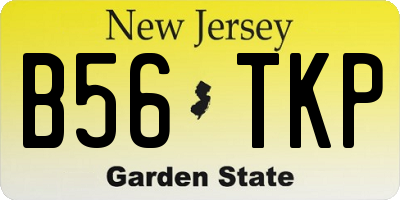 NJ license plate B56TKP