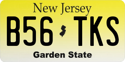 NJ license plate B56TKS
