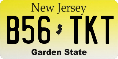 NJ license plate B56TKT