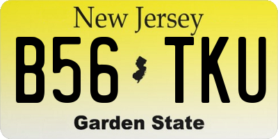 NJ license plate B56TKU