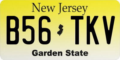 NJ license plate B56TKV