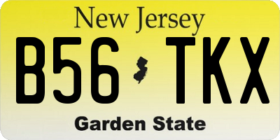 NJ license plate B56TKX