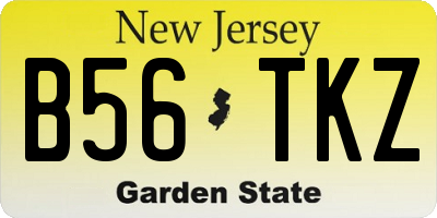 NJ license plate B56TKZ