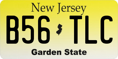NJ license plate B56TLC
