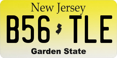 NJ license plate B56TLE