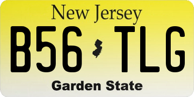 NJ license plate B56TLG