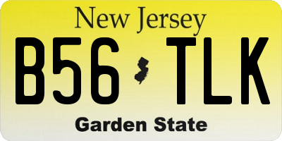 NJ license plate B56TLK
