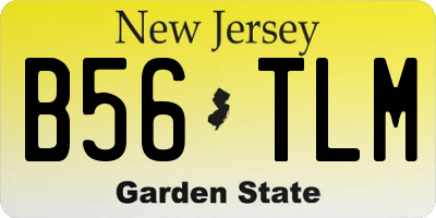 NJ license plate B56TLM