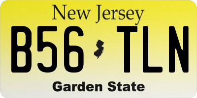 NJ license plate B56TLN