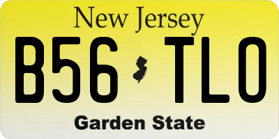 NJ license plate B56TLO