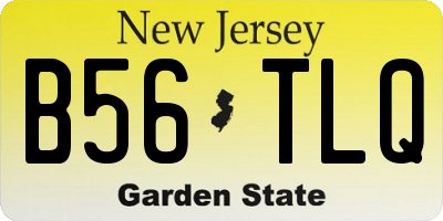 NJ license plate B56TLQ