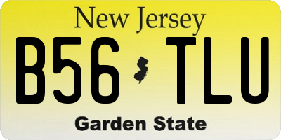 NJ license plate B56TLU