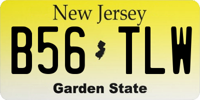 NJ license plate B56TLW