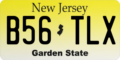 NJ license plate B56TLX