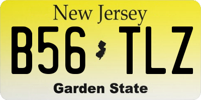 NJ license plate B56TLZ