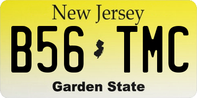 NJ license plate B56TMC