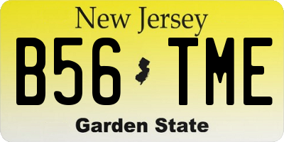 NJ license plate B56TME