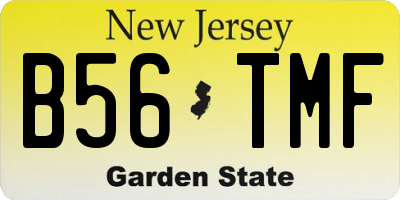 NJ license plate B56TMF