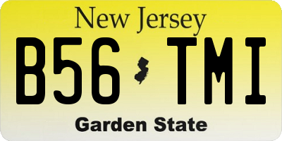 NJ license plate B56TMI