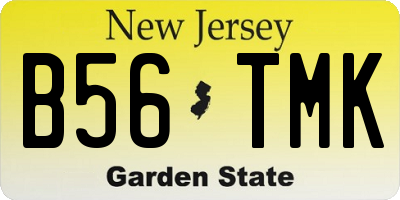 NJ license plate B56TMK