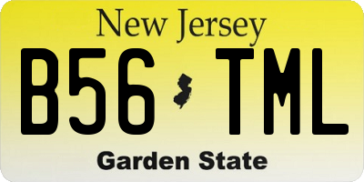 NJ license plate B56TML