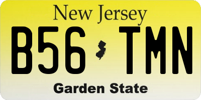 NJ license plate B56TMN