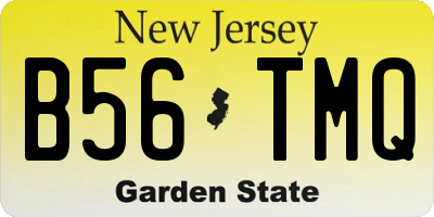 NJ license plate B56TMQ