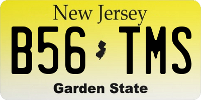 NJ license plate B56TMS