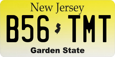 NJ license plate B56TMT