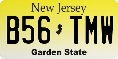 NJ license plate B56TMW