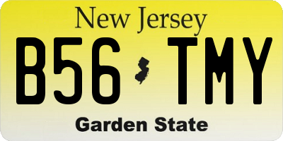 NJ license plate B56TMY