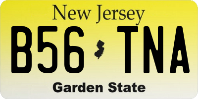 NJ license plate B56TNA