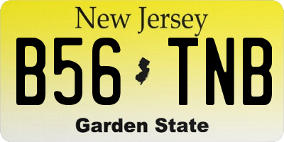 NJ license plate B56TNB