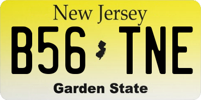 NJ license plate B56TNE