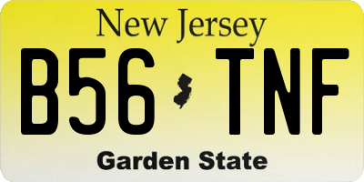 NJ license plate B56TNF