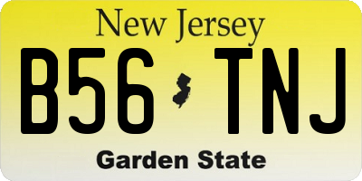 NJ license plate B56TNJ