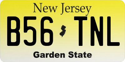 NJ license plate B56TNL
