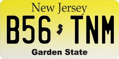 NJ license plate B56TNM