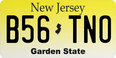 NJ license plate B56TNO