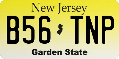 NJ license plate B56TNP